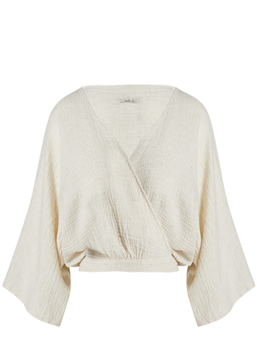 Crinkle Balloon Sleeve Top