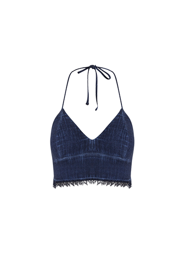 Linen Navy Bra